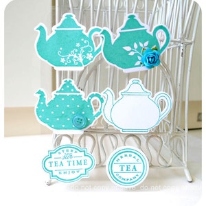 Teekannen-Verzierung für Scrapbooking/Kartenerstellung etc