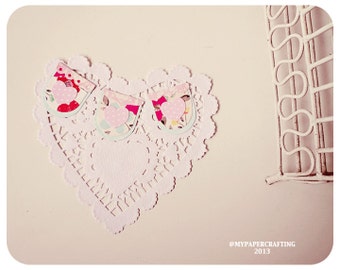 Faveur de mariage coeur papier napperons - 5,5 pouces - lot de 12 - Valentine-