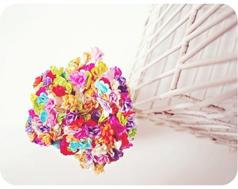 Mulberry Scrapbooking paper flower Multi-Colors for crafting, wedding decoration / pack