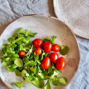 Rustic Cream Ceramic Pasta/Salad Bowl | Small Batch Pottery | Slow Living Tableware