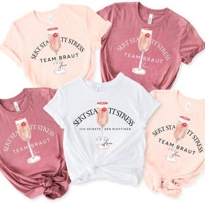 Personalisierte JGA Frauen Shirts, Braut T Shirt, T-Shirt für Junggesellinnenabschied, JGA Party TShirt Damen, Geschenk Braut