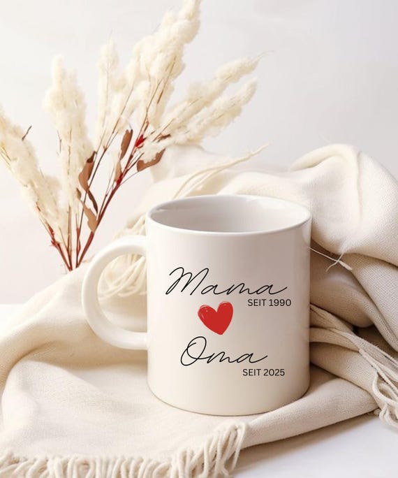 Lieblingsoma Tasse personalisiert | Geschenk für Oma | Kaffeebecher mit Name zum Geburtstag, Muttertag oder Weihnachten