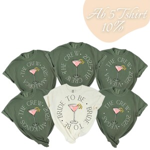 JGA T-Shirt Braut, Team – personalisiert mit Name & Datum |Junggesellinnenabschied Shirt Frauen