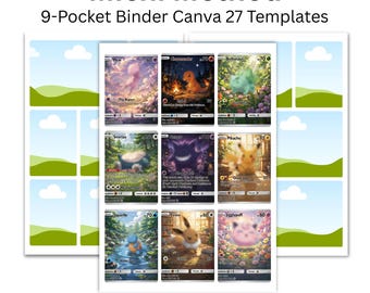 Michi Method 9-Pocket Binder 27 Canva Template | TCG Binder Template | Editable Binder Layout | Design Your Own Binder