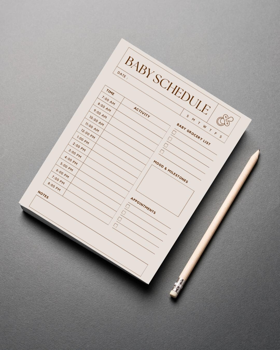 Tracking Baby Routine Printable Daily Baby Schedule | Routine Tracker (PDF) - Etsy