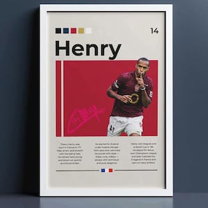 Thierry Henry Arsenal-poster: voetballegende kunstafdruk