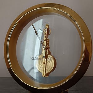 Sammlerstück, goldene Tischuhr, Jaeger Le Coultre