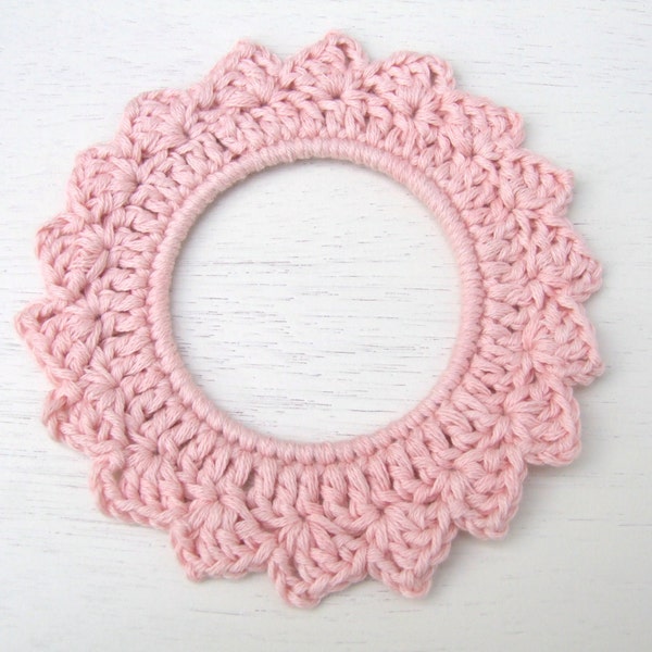crochet hoop, crochet photo frame, hoop wall decoration, choice of pink colours, pink wall decoration, pink hoop, nursery decoration,