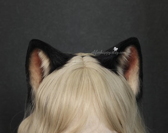 Set di fascia per capelli e coda con orecchie di gatto in pelliccia sintetica: costume cosplay fatto a mano