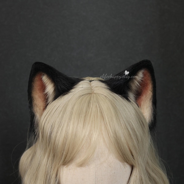 Faux Fur Cat Ears Headband & Tail Set: Handmade Cosplay Costume