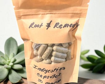 Digestive Relief Capsules: Alfalfa, Peppermint, Ginger