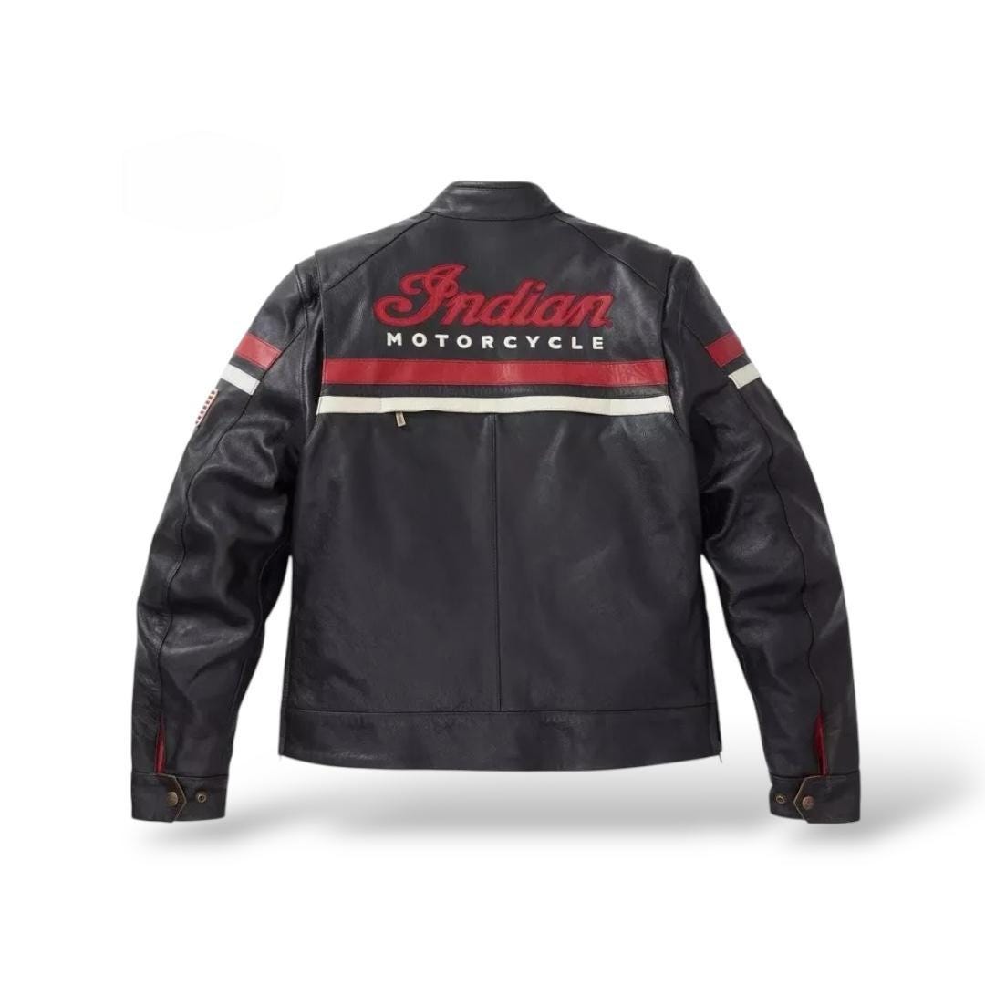 Indian Ranger Indian Motorcycle Leather Jacket Men’s Vintage Biker Jacket Genuine ...