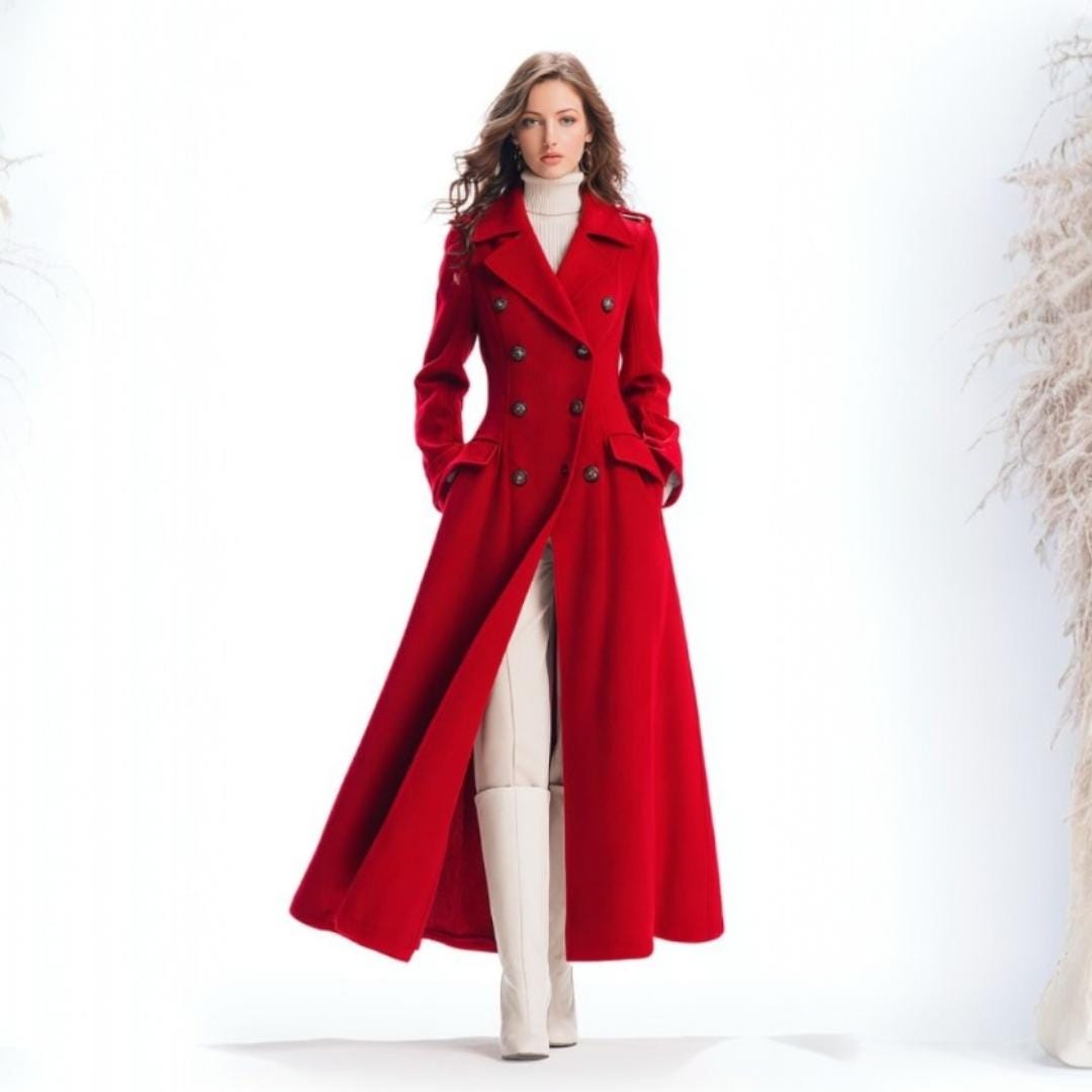 Red Maxi Coat - Etsy