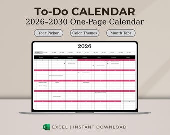 To-Do Yearly Planner Excel Template