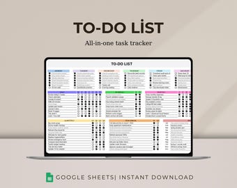 All-in-One To-Do List Google Sheets | Weekly & Daily | Routine Checklist Template | Recurring Task Tracker