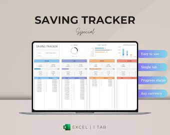 Excel Saving Tracker | Sinking Funds & Savings Goals