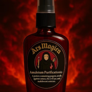 Amuletum Purificationis | Exorcism Spray with Papyrus Scroll – Against Curses, Evil Eye & Malignant Entities