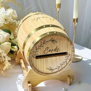 Natural Wood Wedding Urn - Elegant Card Box for Your Events