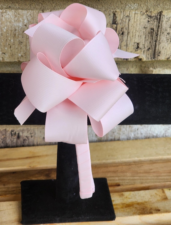 Grosgrain Ribbon Headband: Triple Layer Boutique Hair Bow, 6 Inch