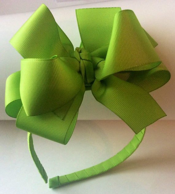 Grosgrain Ribbon Headband: Large 6-Inch Boutique Hair Bow