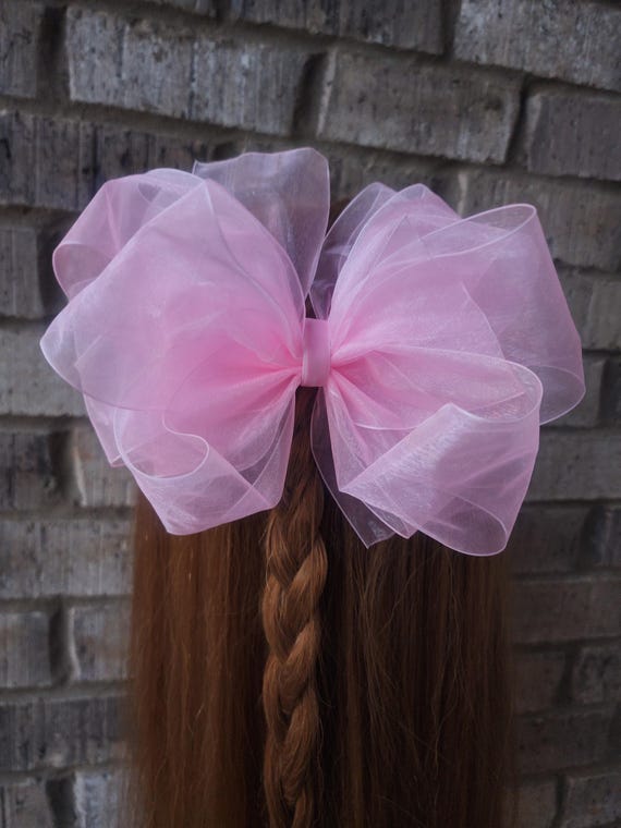 Extra large Double organza hair bow- 8 inch