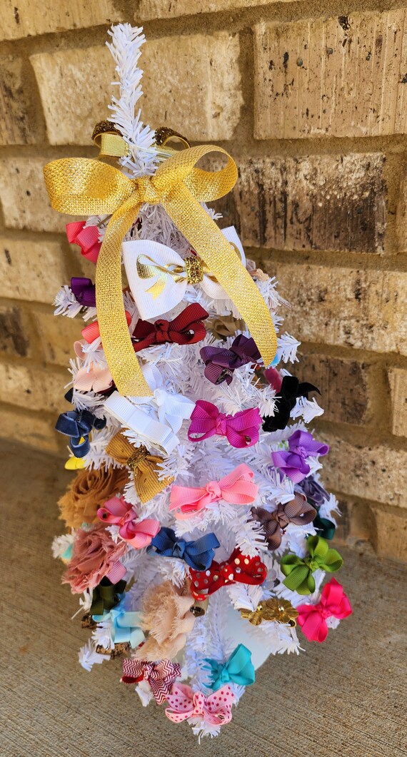 Baby's 1st Christmas hairbow tree- Perfect gift for baby- over 80 hair bows