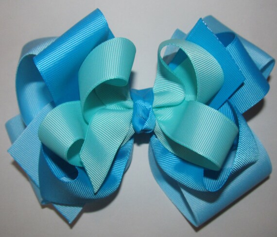Extra Large Triple Layer Hair Bow: Boutique Ribbon Clip (8 Inch)