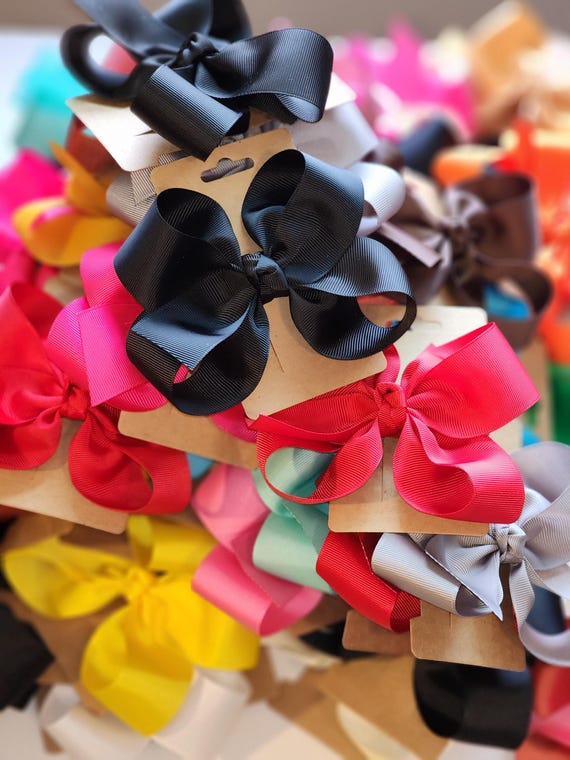 100 Hairbows!!!  Wholesale bundle- 5" bows- Boutique- Craft fair- Holiday gifts