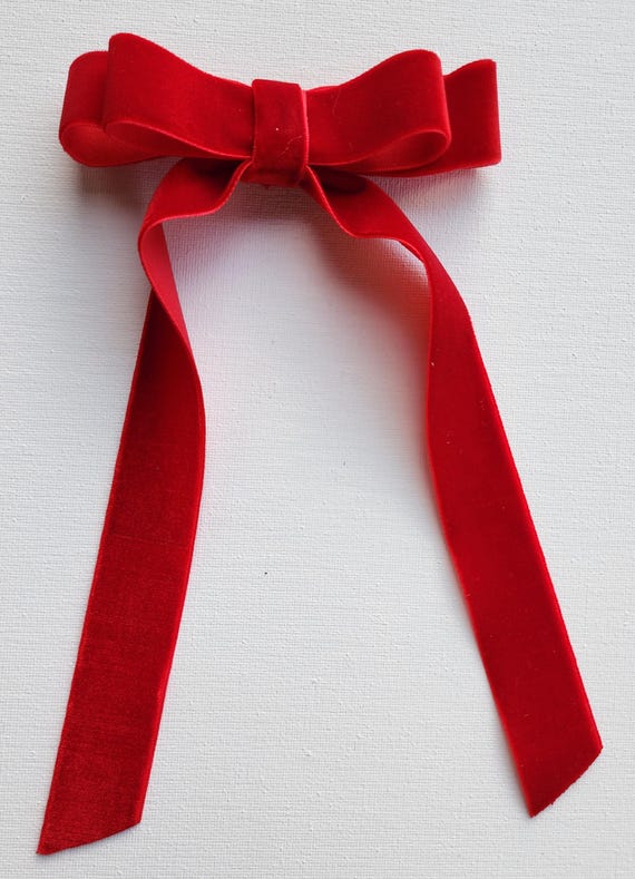 Velvet luxe bow with tails- Holiday bows