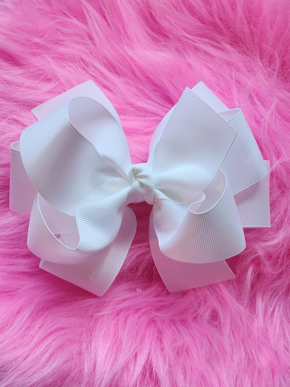 Large Double Layer Hair Bow: Boutique Alligator Clip