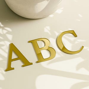Custom Gold Mirror Acrylic Letters: Wedding, Event & Wall Decor (5mm Thick)