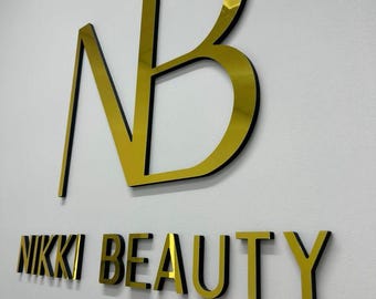 Custom 3D Acrylic Salon Sign: Mirror, Matte, Glossy Letters