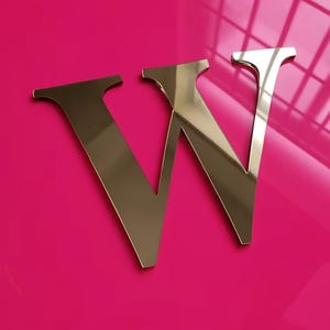 Personalized Gold Mirror Acrylic Name Sign: Custom Wall Decor, Party Decoration