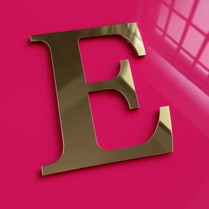 Personalized Gold Mirror Acrylic Name Sign: Custom Wall Decor, Party Decoration