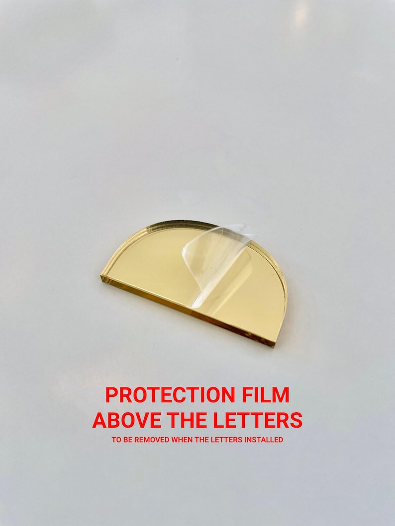 Custom Gold Mirror Acrylic Letter Sign: Personalized Wall Decor, 5mm ...