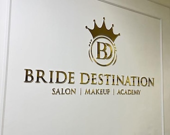 Custom Gold Mirror Acrylic Letter Sign: Personalized Wall Decor, 5mm Thick