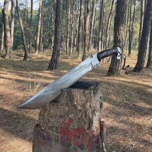 Custom Handmade Carbon Steel Blade Survival Machete Sword| Hunting Sword Camping