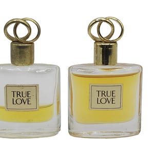 Lot Of 2 Vintage True Love By Elizabeth Arden 0.12 Fl Oz / 3.7 Ml Mini Perfume