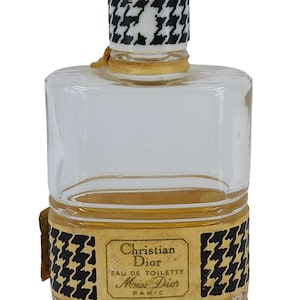 Seltene Vintage 60er Jahre Christian Dior Miss Dior 2 oz Eau De Cologne Splash Flasche