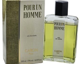 Rare Vintage Caron Paris Pour Un Homme Eau De Toilette Splash 16.9 Oz / 500 ml