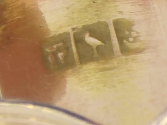 Solid 14K Gold Egyptian Hallmark Dangle Turquoise… - image 2