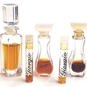 Lot med 5 vintage 80-tals Giorgio Beverly Hills & Red EDT EDP-prov och miniparfym