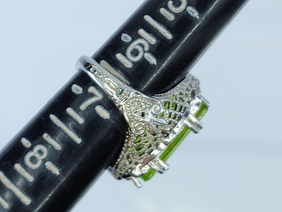 Impressive Sterling Silver Simulated Peridot Augu… - image 9