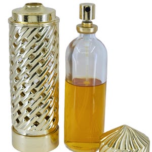 Vintage First By Van Cleef & Arpels 3 oz EDT EAU De TOILETTE Refillable Bottle + Canister Case