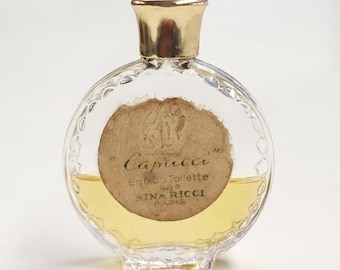 Vintage 1950-tal Capricci Eau De Toilette av Nina Ricci Lalique Bottle Mini Parfym