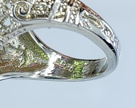 Impressive Sterling Silver Simulated Peridot Augu… - image 2