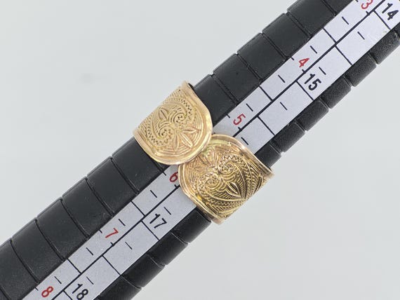 Solid 14K Gold Egyptian Hallmark Dangle Turquoise… - image 8