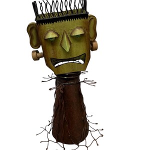 Bethany Lowe Retired Halloween Frankenstein Candle Votive Metal Lantern Monster