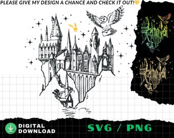 Wizard Castle SVG – Bookish Fantasy School Clipart (Digital Download)