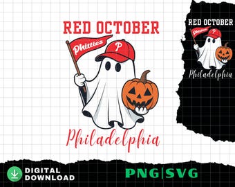 Philadelphia Ghost PNG: Halloween Baseball